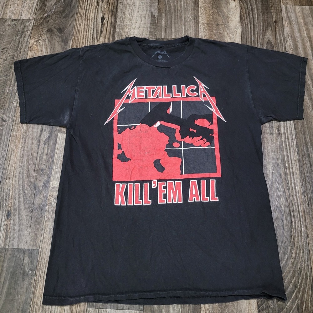 Metallica Kill Em All Black T-shirt Men's Size Large Metal Ride The Lightning